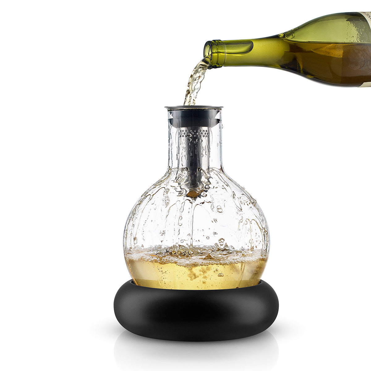 Image showing white wine being poured into Cool Wine decanter by Eva Solo