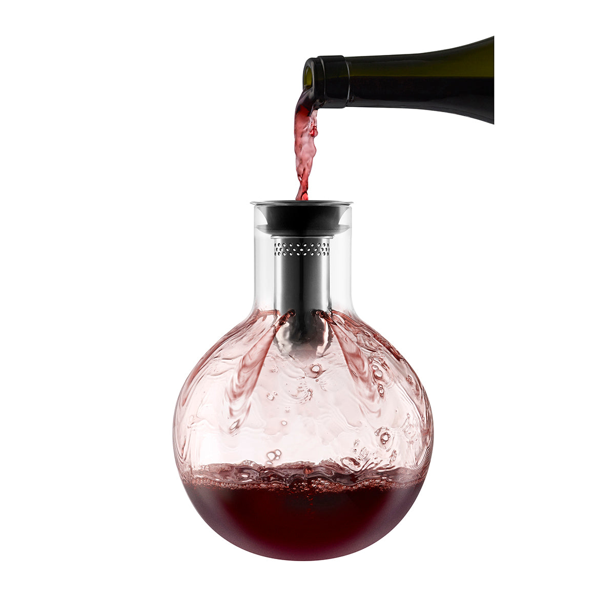 Image showing red wine being poured into Decanter Carafe by Eva Solo