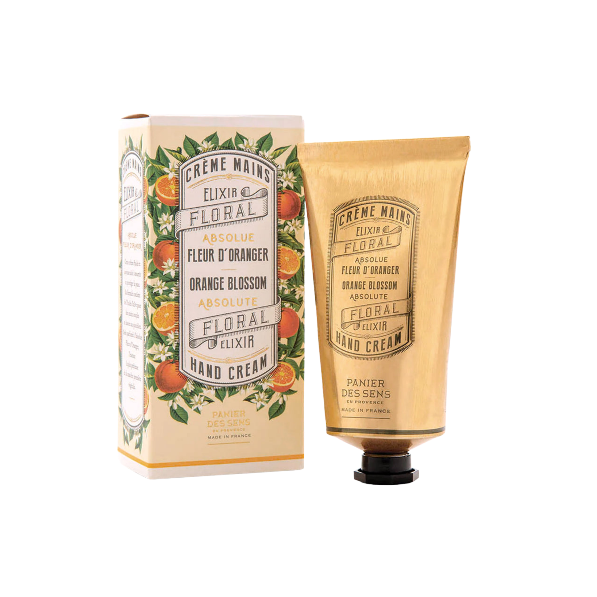 Panier Des Sens Hand Cream 75ml Orange Blossom side by side with box 