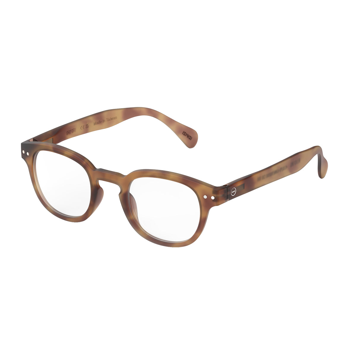 Front plus side view of IZIPIZI Reading Glasses - Havane Brown - Lightweight Plastic Frame - Flexible Rubber Arms - Unisex Square Shape C - Stylish and Comfortable Readers for Everyday Use