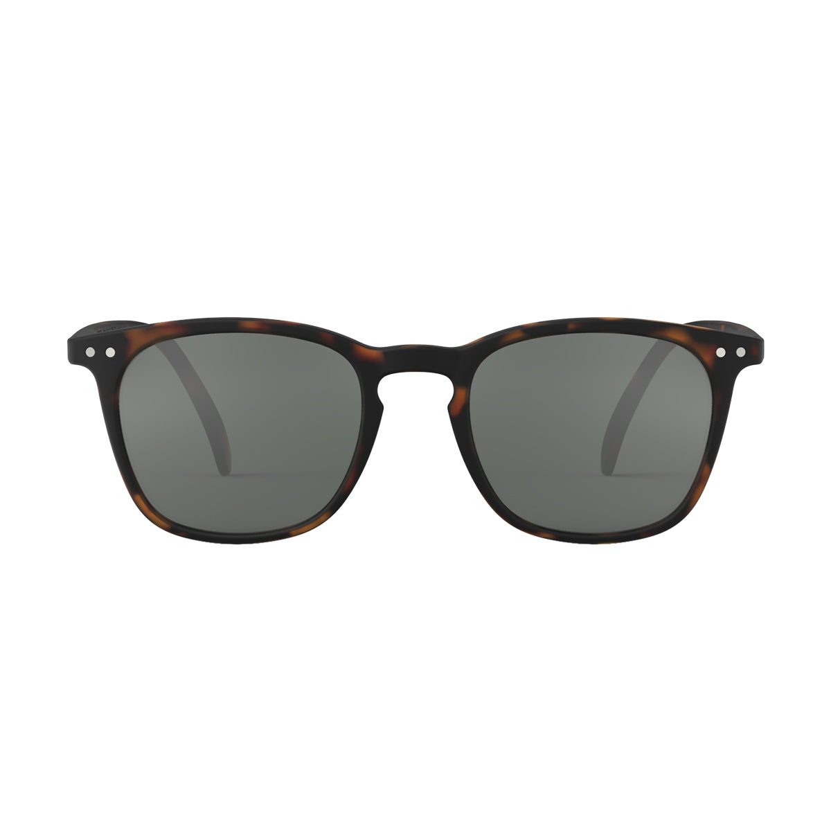 Izipizi shape e tortoise sunglasses face on white background