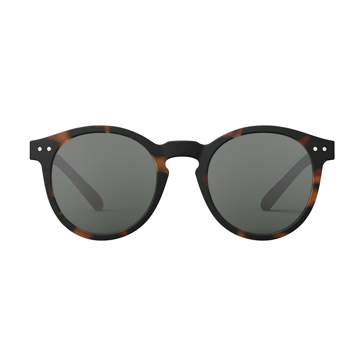Izipizi shape m tortoise sunglasses face on white background