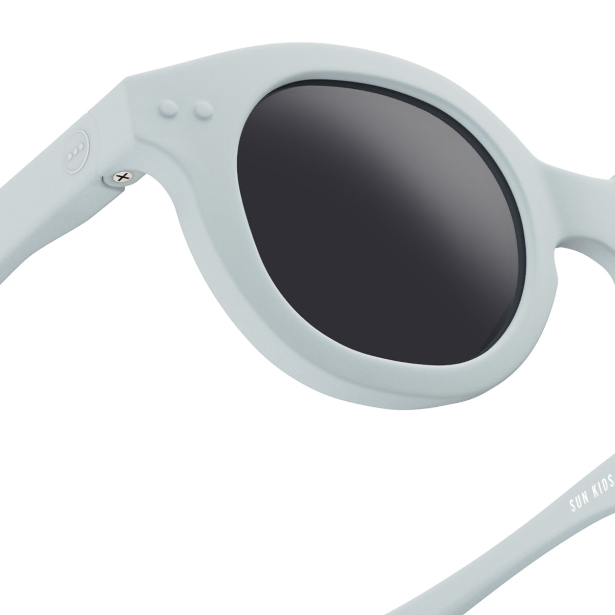 Izipizi kids sunglasses shape c sweet blue close up of front right hand side on white background