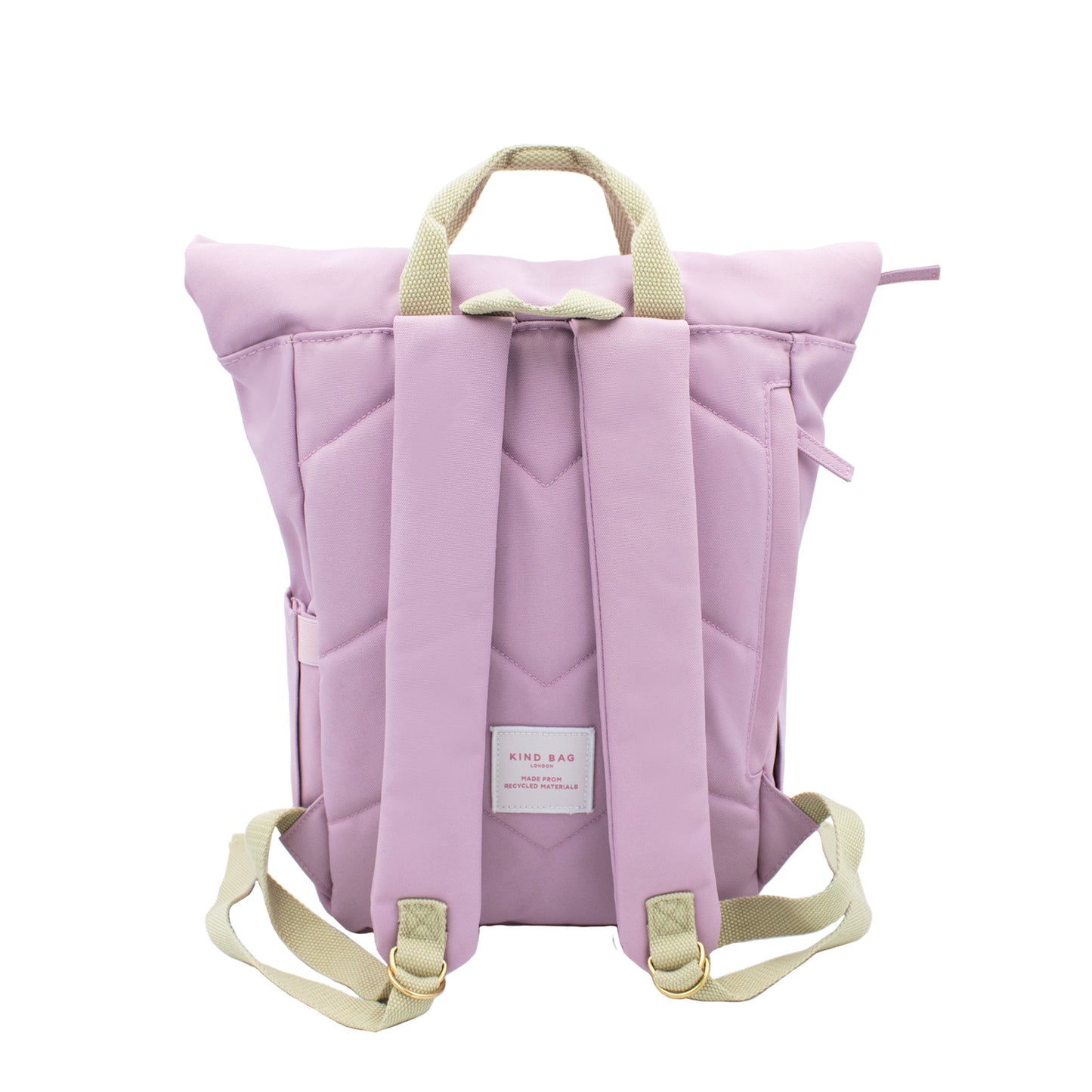 Kind Bag's Backpack Medium in colour dusk pink shown from the back