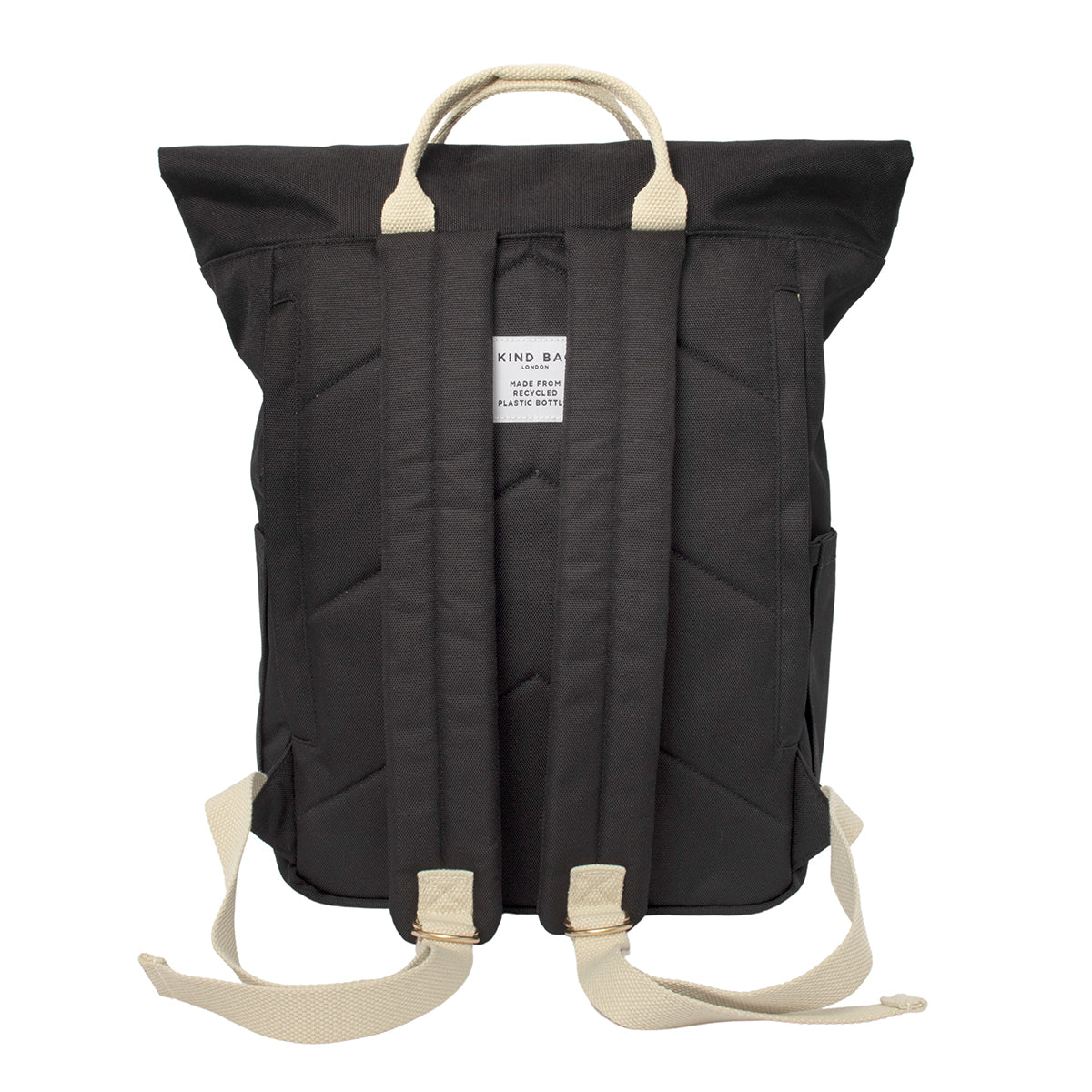 Kind Bag's Backpack Medium in colour black shown from the back