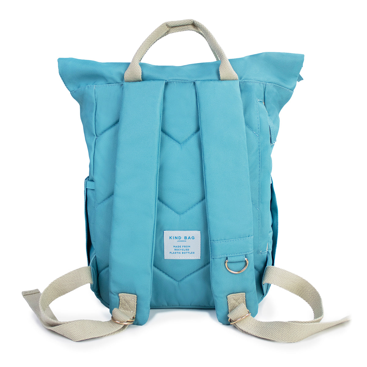 Kind Bag's Backpack Medium in colour teal shown from the back