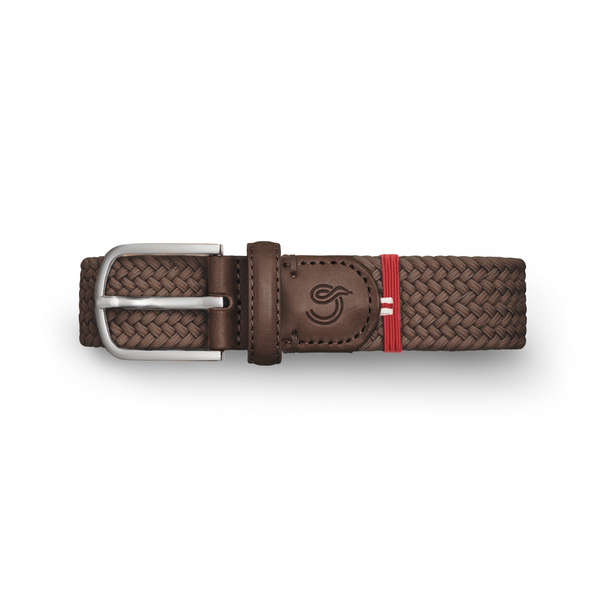 La Boucle mono florence woven belt folded on white background