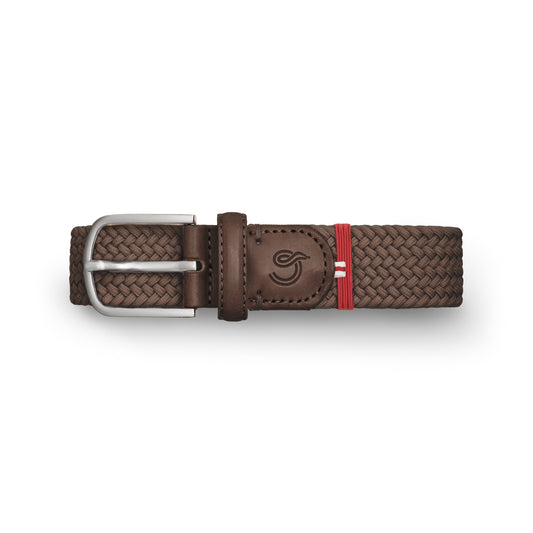 La Boucle mono florence woven belt folded on white background