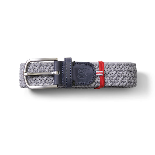 La Boucle mono forte dei marmi woven belt folded on white background