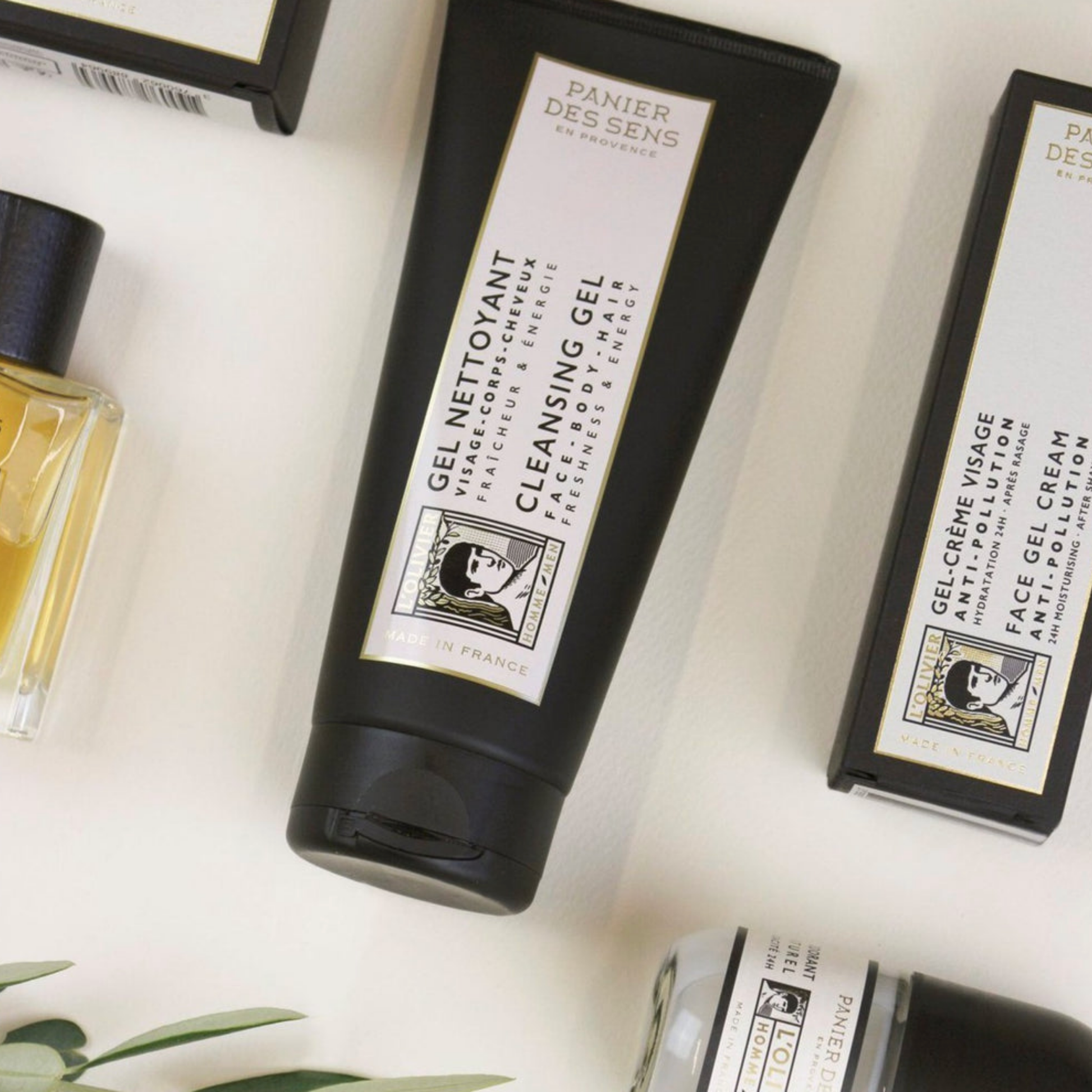 Assorted Panier Des Sens LOlivier products with Panier Des Sens LOlivier Cleansing Gel 200ml in middle