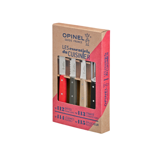 Opinel Les Essentiels Kitchen Knife Set SS Loft in packaging