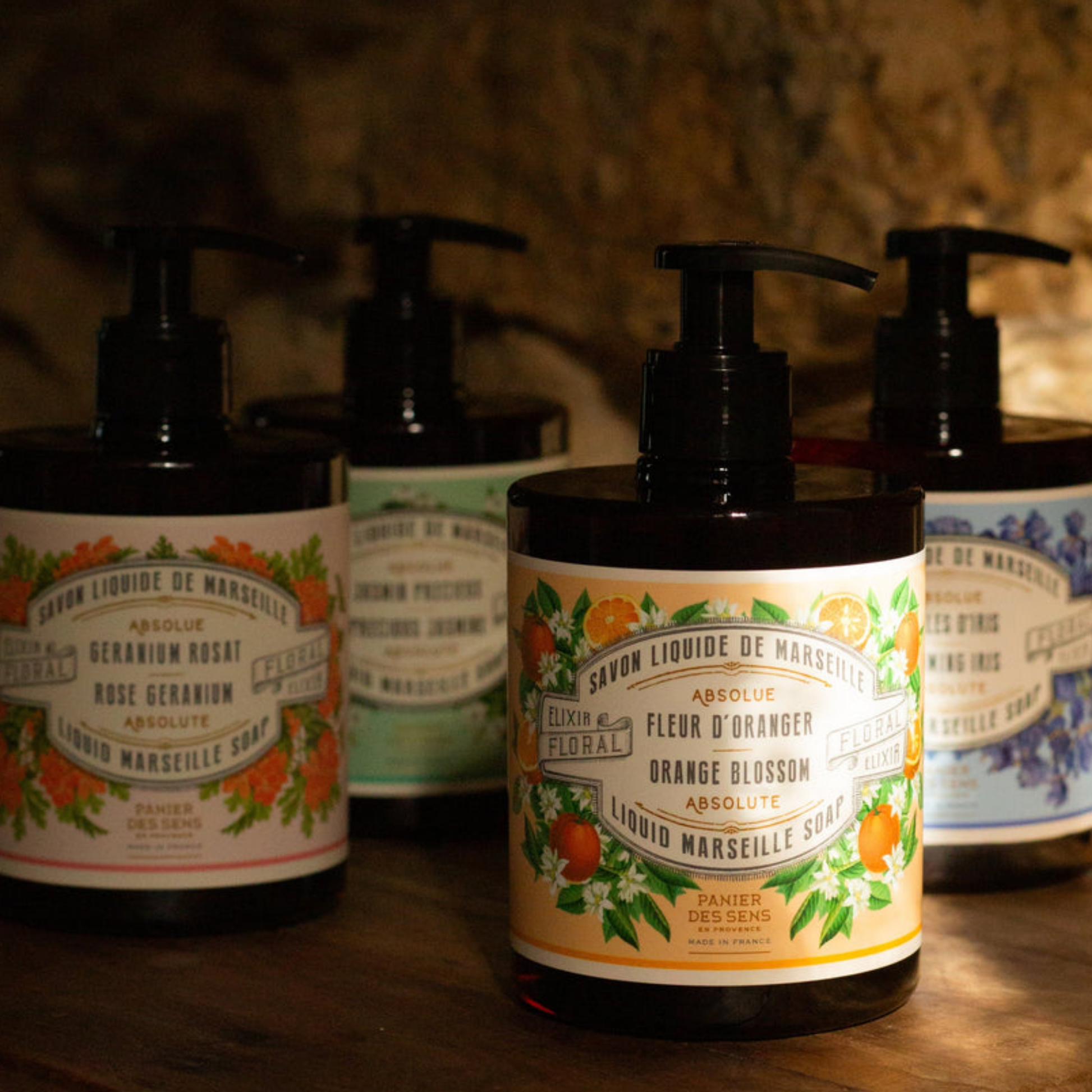 Assorted Panier Des Sens Marseille Liquid Soap including Marseille Liquid Soap Rose Geranium