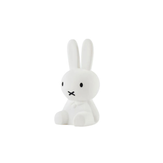 Side view of childrens cute Mr Maria decorative white Miffy night light 15cm