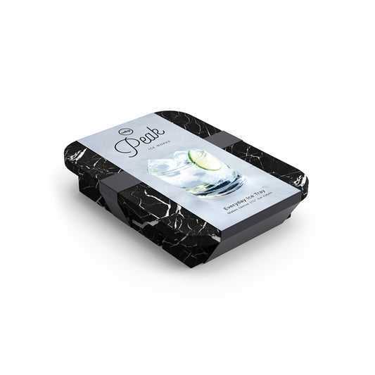 WP black marble everyday ice cube tray packaging on white background