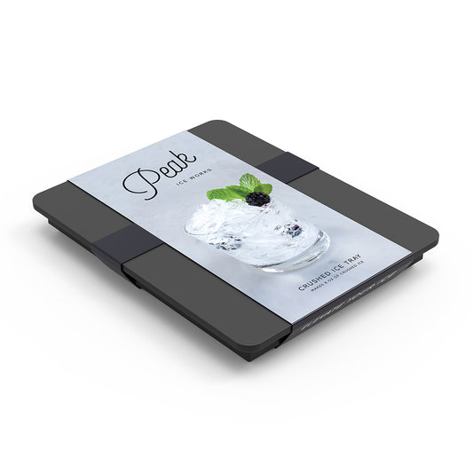 WP crushed ice cube tray charcoal packaging on white background
