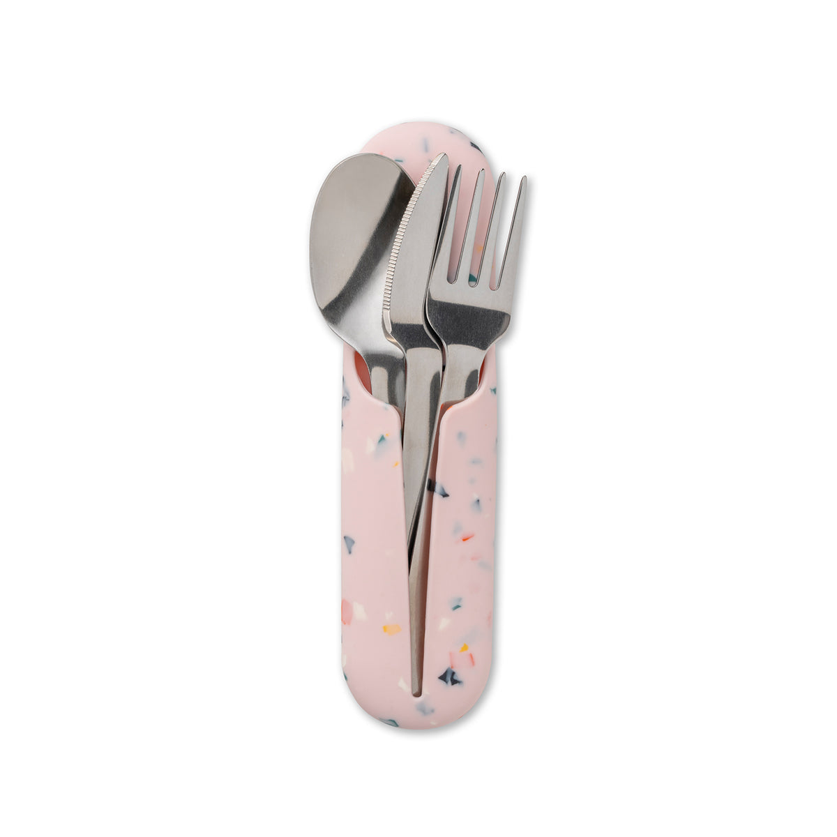 WP terrazzo blush stainless steel utensil set 