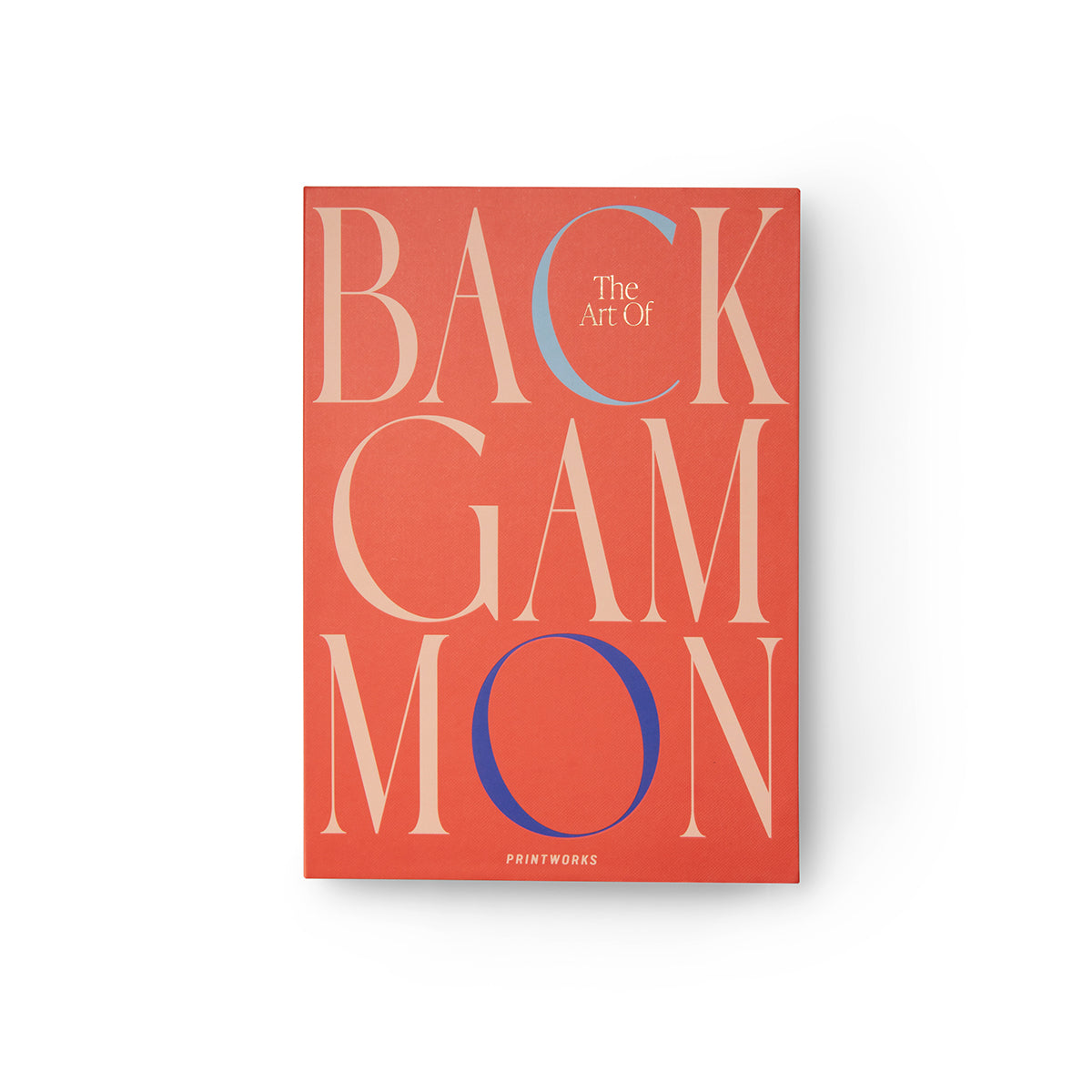 Printworks classic games art of backgammon bright orange box on white background