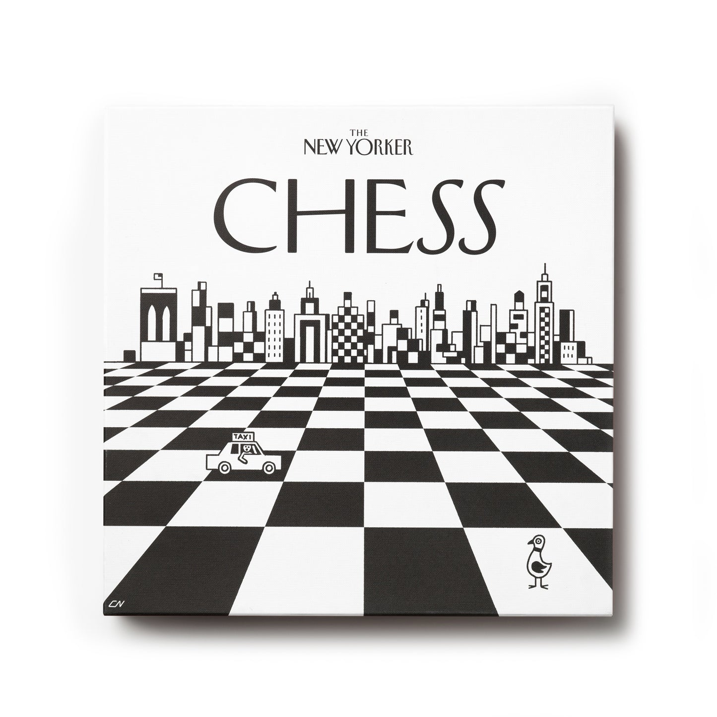 Printworks classic chess game The New Yorker Edition on a white background
