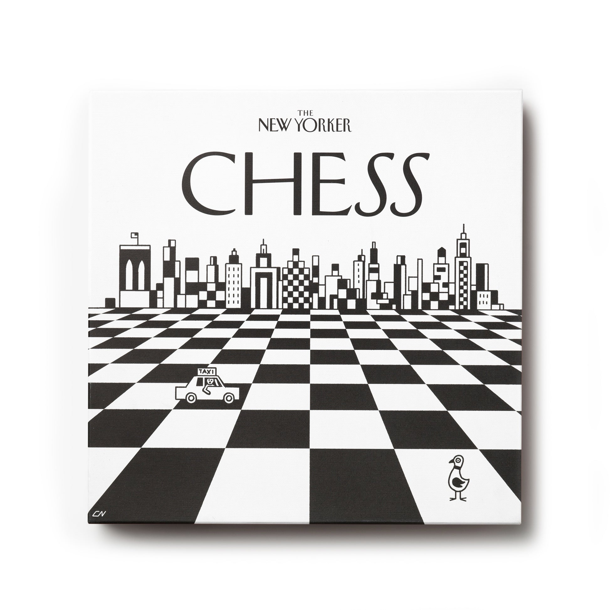 Printworks classic chess game The New Yorker Edition on a white background