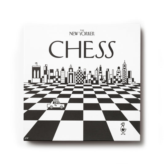 Printworks classic chess game The New Yorker Edition on a white background