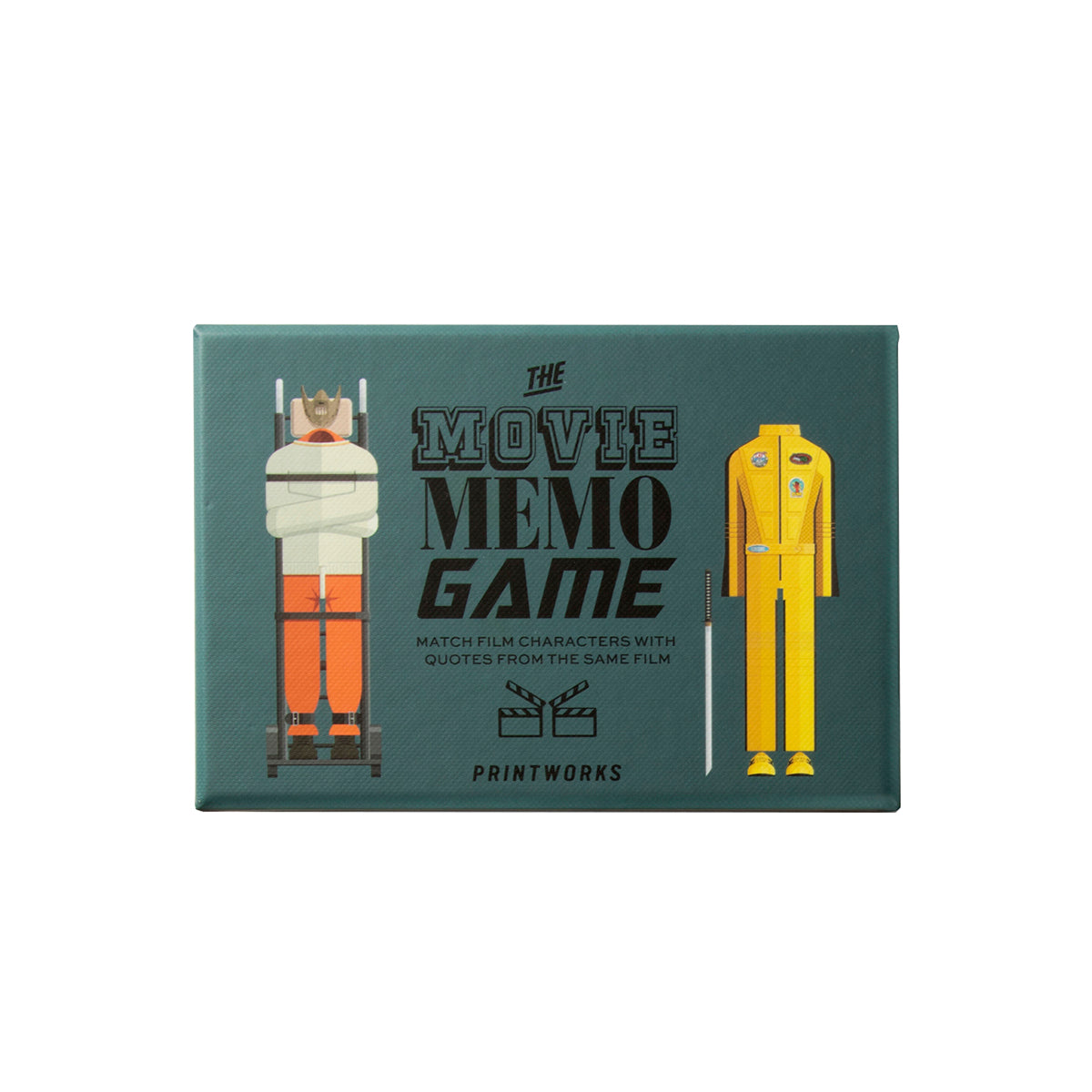 Printworks movie memory game box on white background