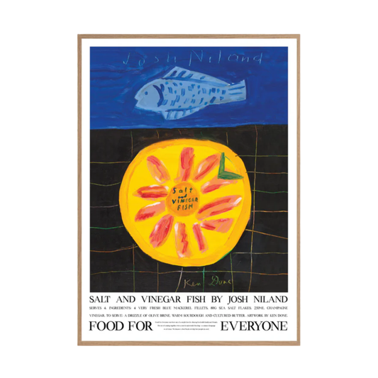 Food For Everyone Salt and Vinegar Fish artwork A2 front view in frame