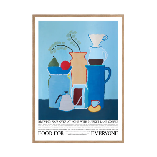 Food For Everyone Pour Over at Home artwork A2 front view in frame