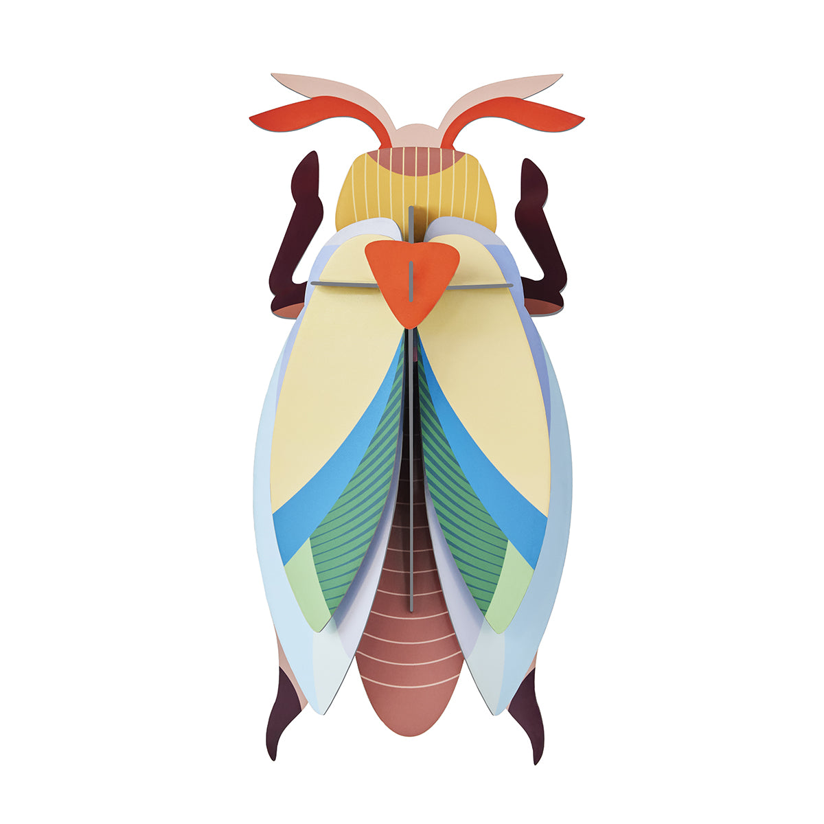 Studio Roof A4 lunar jewel beetle wall art on a white background