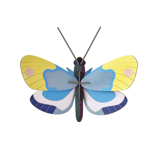 Studio Roof B7 yellow monarch butterfly wall art on a white background