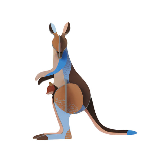 Studio Roof B7 kangaroo jungle animals wall art on a white background