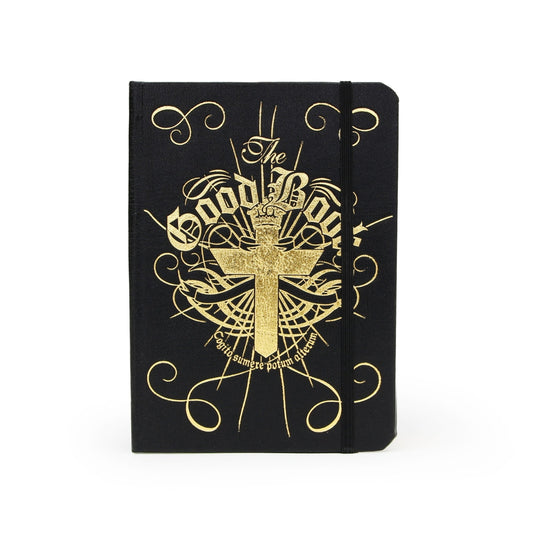 Front view of Suck UK hidden flask in a fancy hardback book, featuring a 4oz stainless steel hip flask concealed inside. A novelty secret stash gift, perfect for drink lovers, barware collectors, or anyone who wants a discreet, fun way to carry their favourite drink.