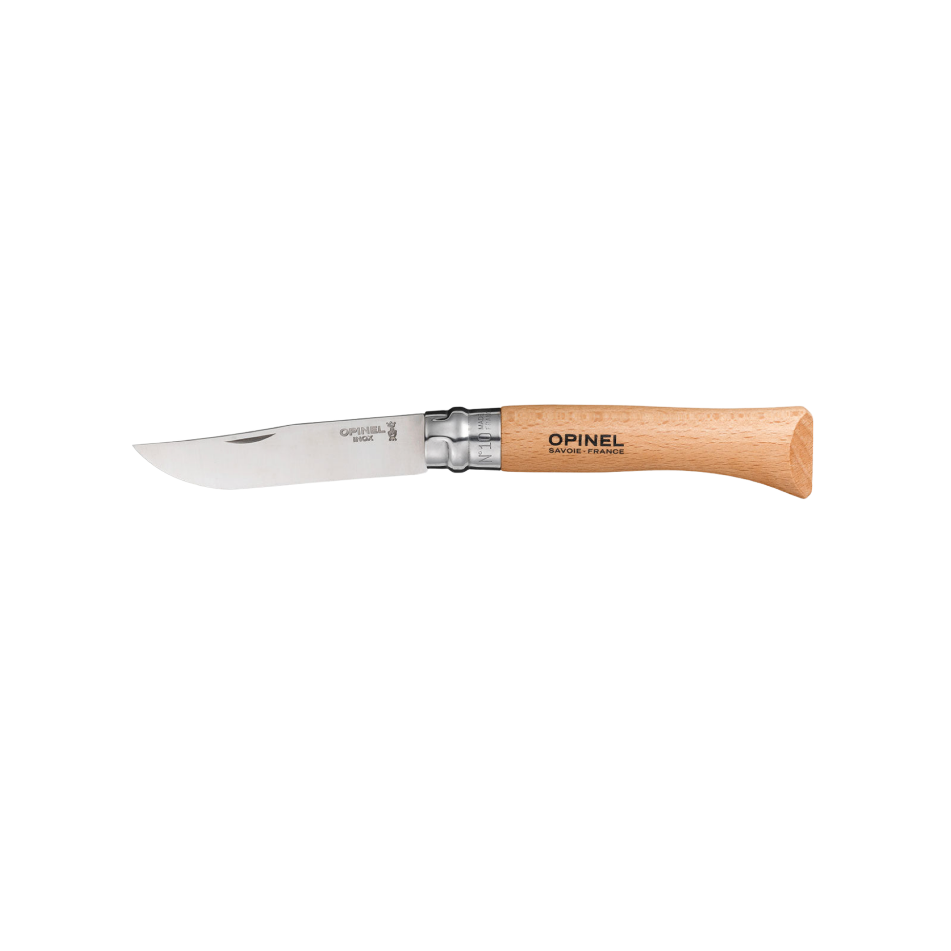 Opinel Traditional Folding Knife No10 Carbon Steel Beech