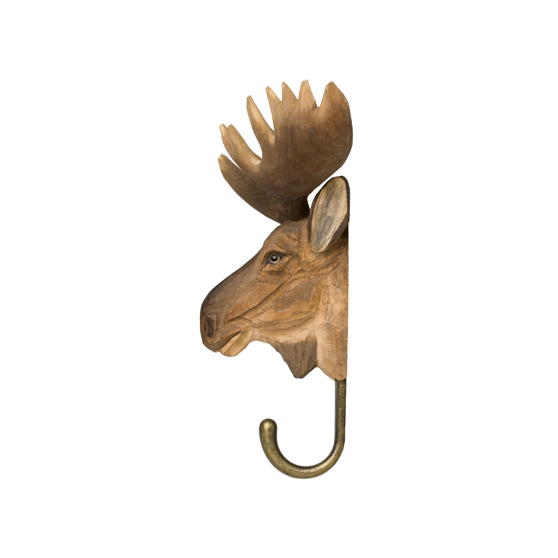 Wildlife Garden Wall Hook Moose side view out of packaging 