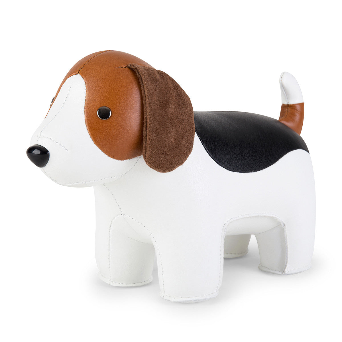 Zuny's Bookend Classic Beagle Tan shown from head at 45 degree angle