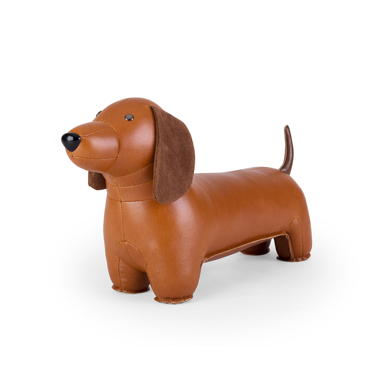Zuny's Bookend Classic Dachshund Tan shown from head at 45 degree angle