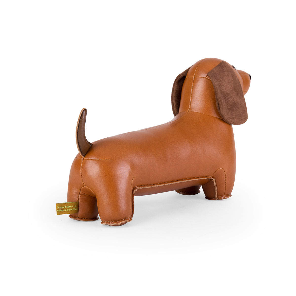 Zuny's Bookend Classic Dachshund Tan shown from back