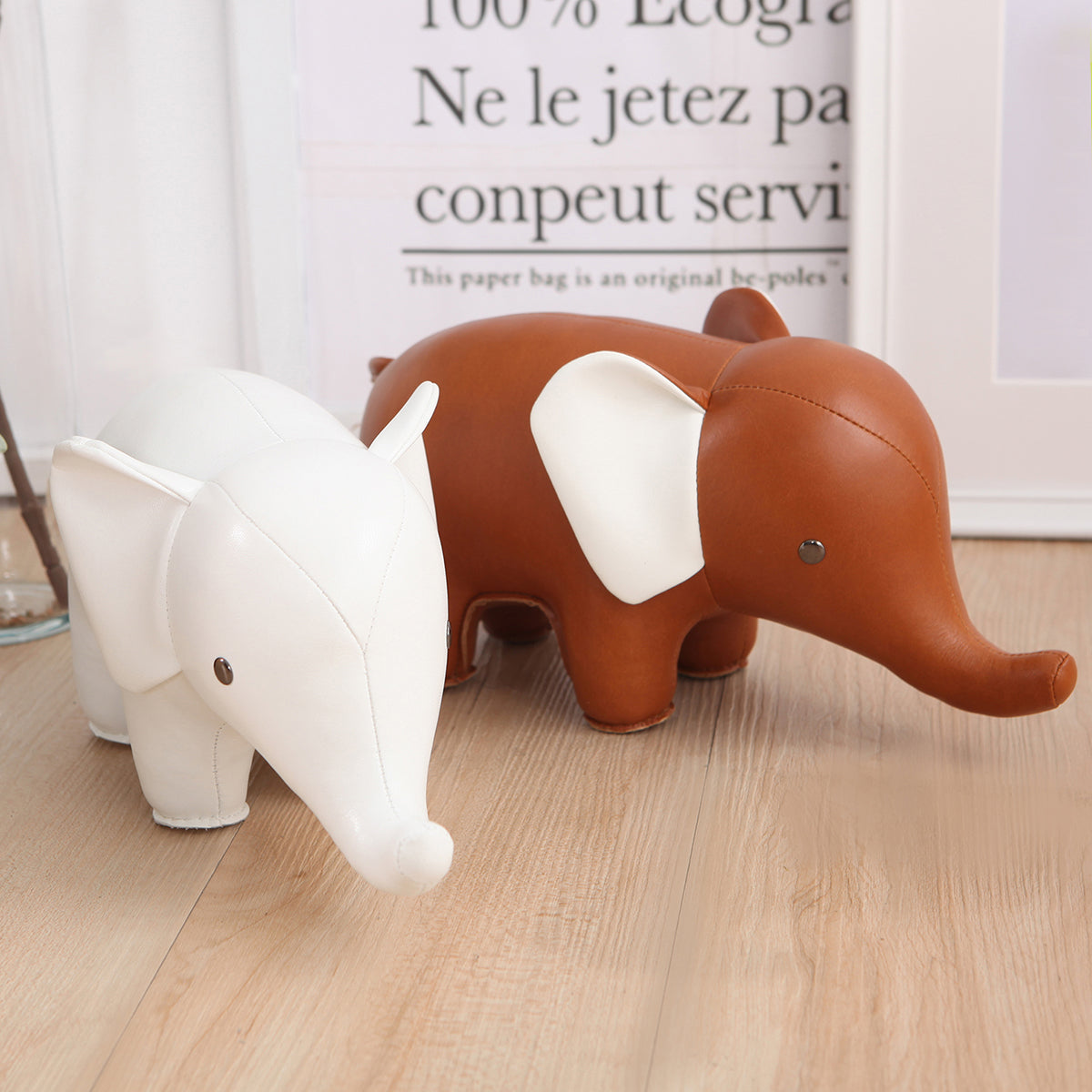 Zuny's Bookend Classic Elephant Tan shown on a desk