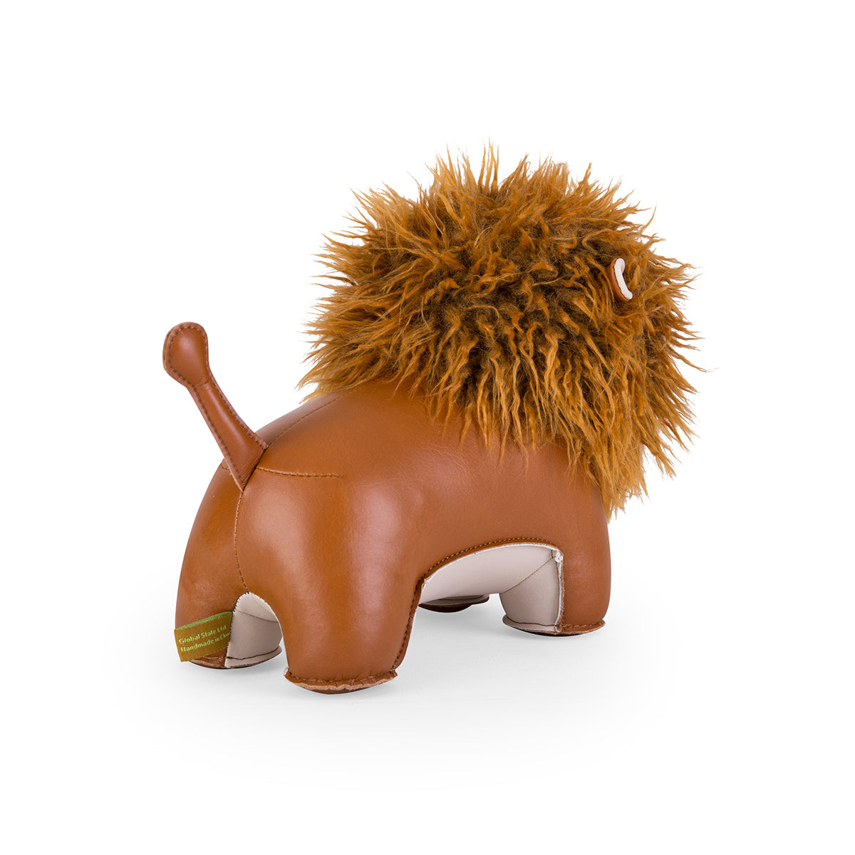 Zuny's Bookend Classic Lion Tan shown from back