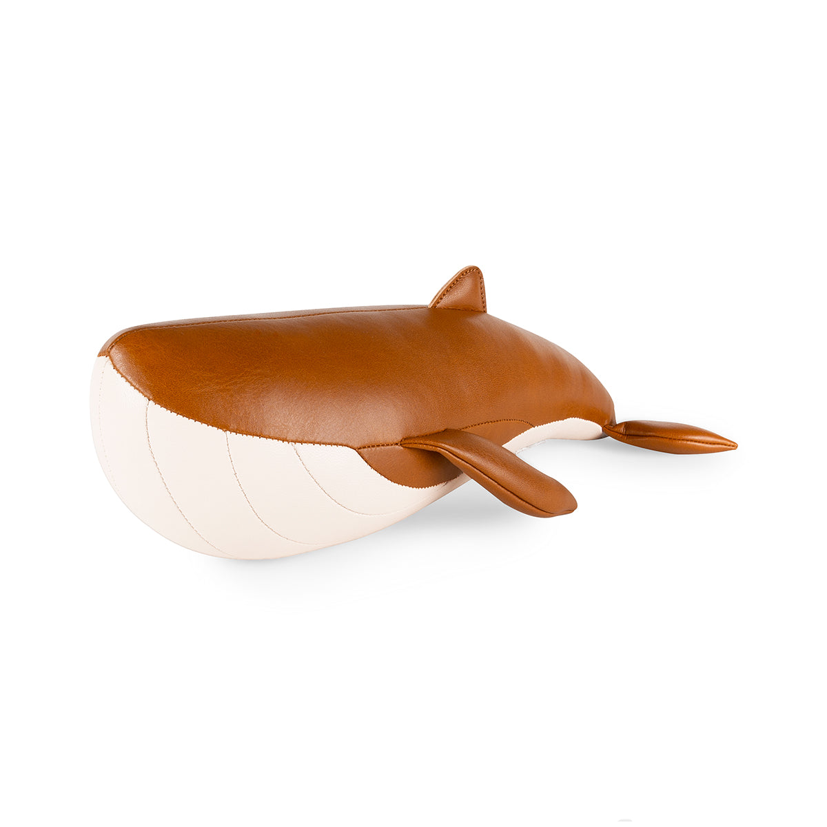 Zuny's Bookend Classic Whale Wave Tan shown from head at 45 degree angle