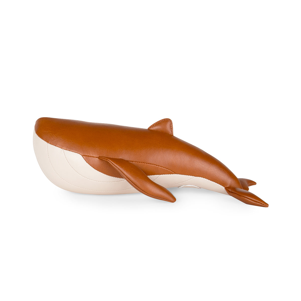 Zuny's Bookend Classic Whale Wave Tan shown in profile.