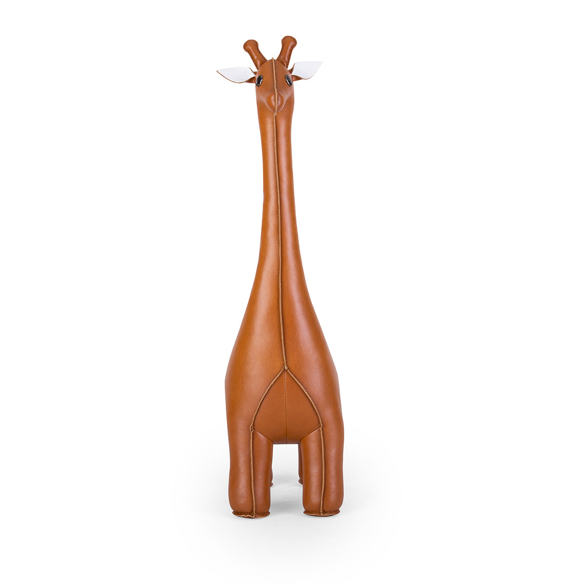 Doorstop sized Classic Giraffe Tan by Zuny shown front on.