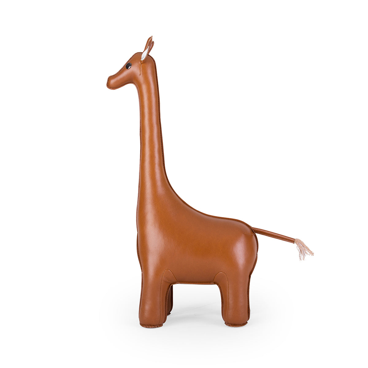 Doorstop sized Classic Giraffe Tan by Zuny shown in profile.