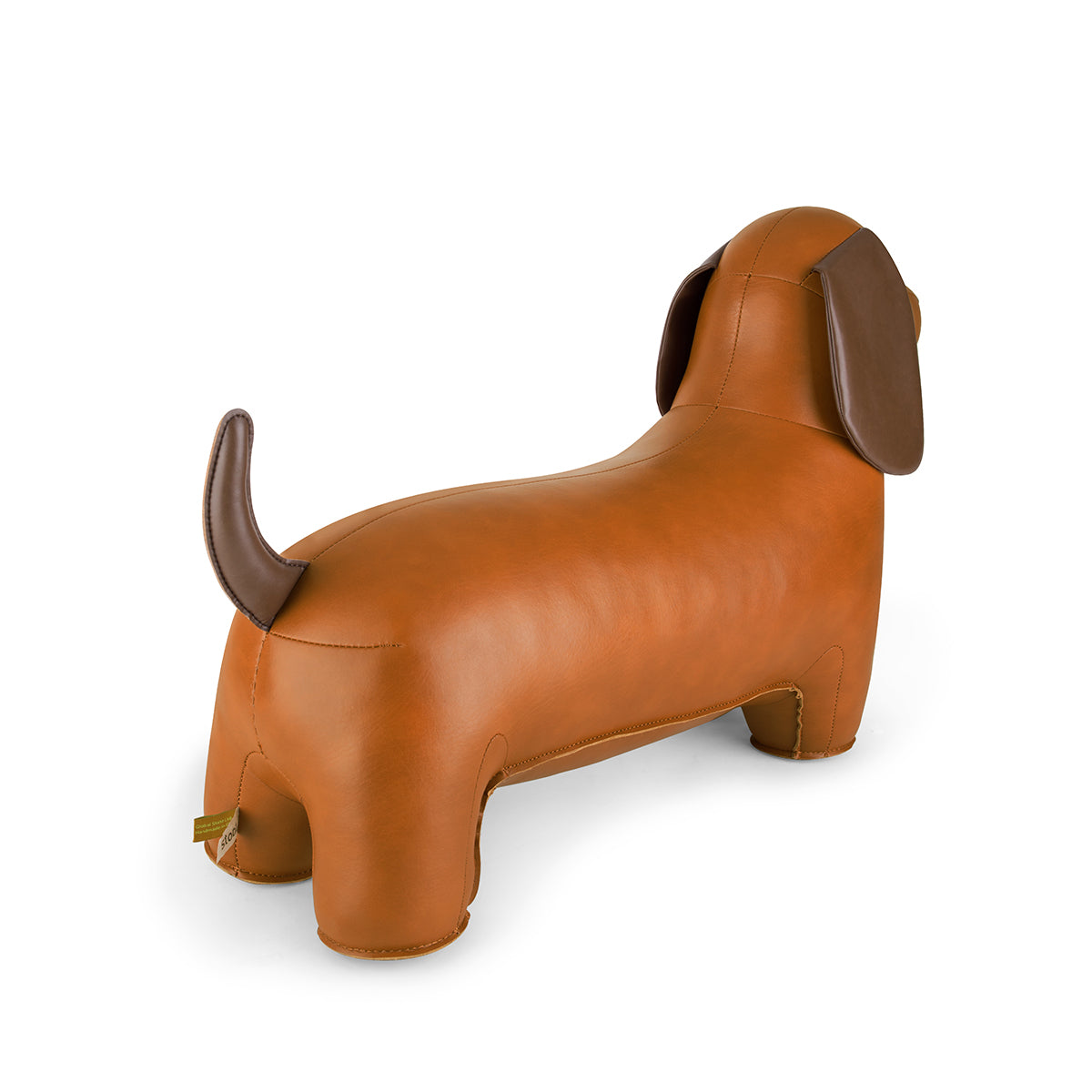Stool Classic Dachshund Tan by Zuny shown from back.