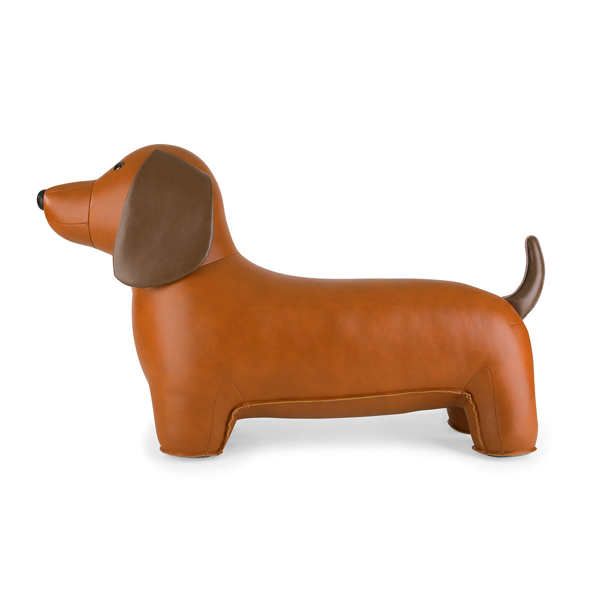 Stool Classic Dachshund Tan by Zuny shown in profile.