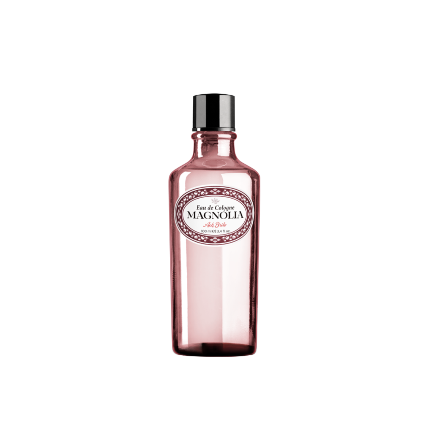 Bottle of Ach Brito Magnólia Eau de Cologne 100ml - Pink Floral Perfume - Glass Bottle Material with Magnolia, Jasmine, and Musk Notes - Elegant and Feminine Fragrance for Women