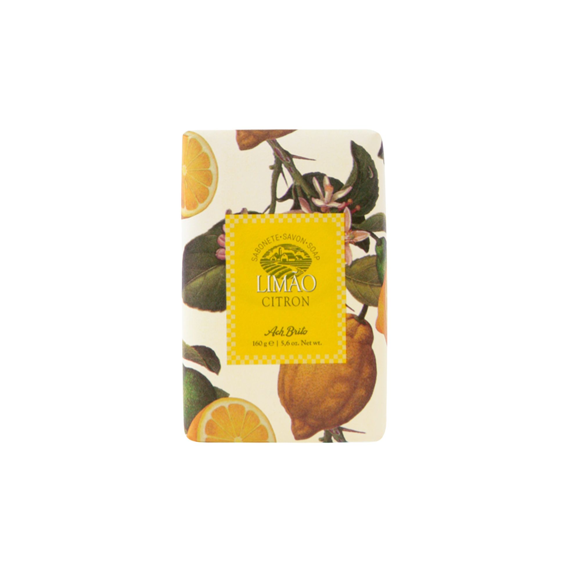 Ach Brito vegetable soap lemon 160g front view packaging