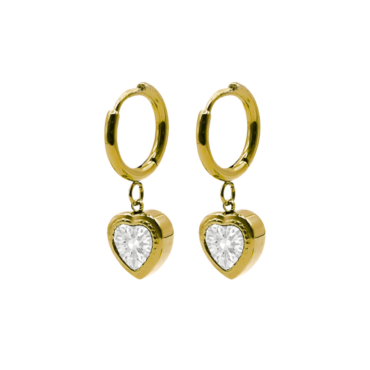 Earrings Aegir White Zirconium Oxide