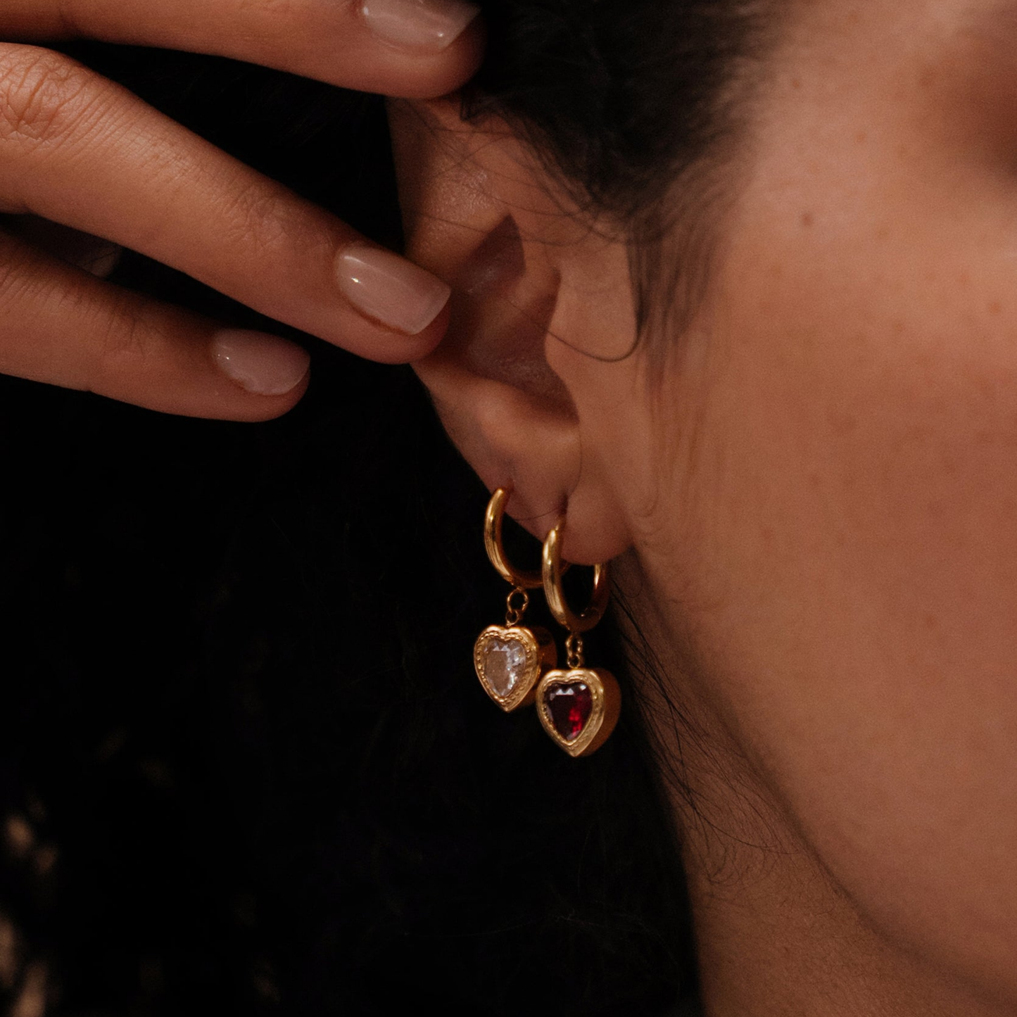 Earrings Aegir White Zirconium Oxide