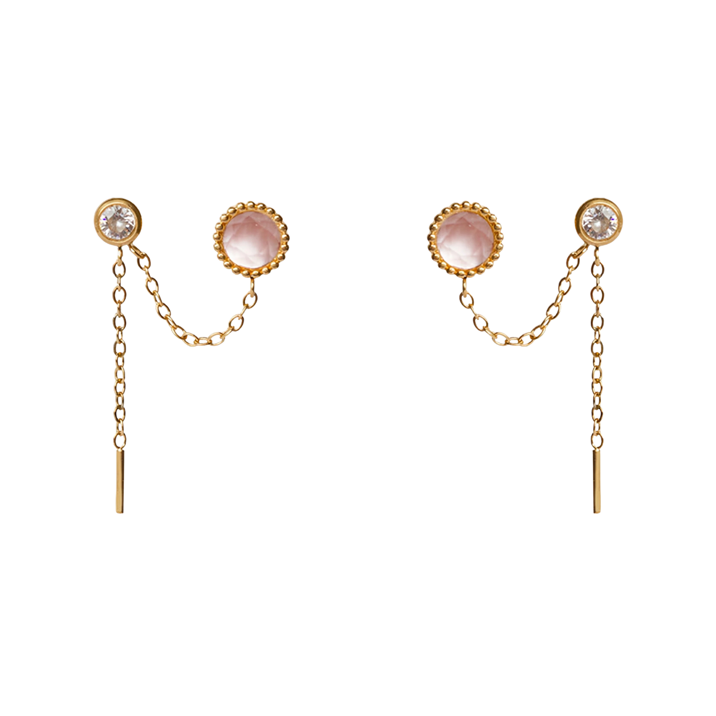 Earrings Chloris Watermelon Quartz