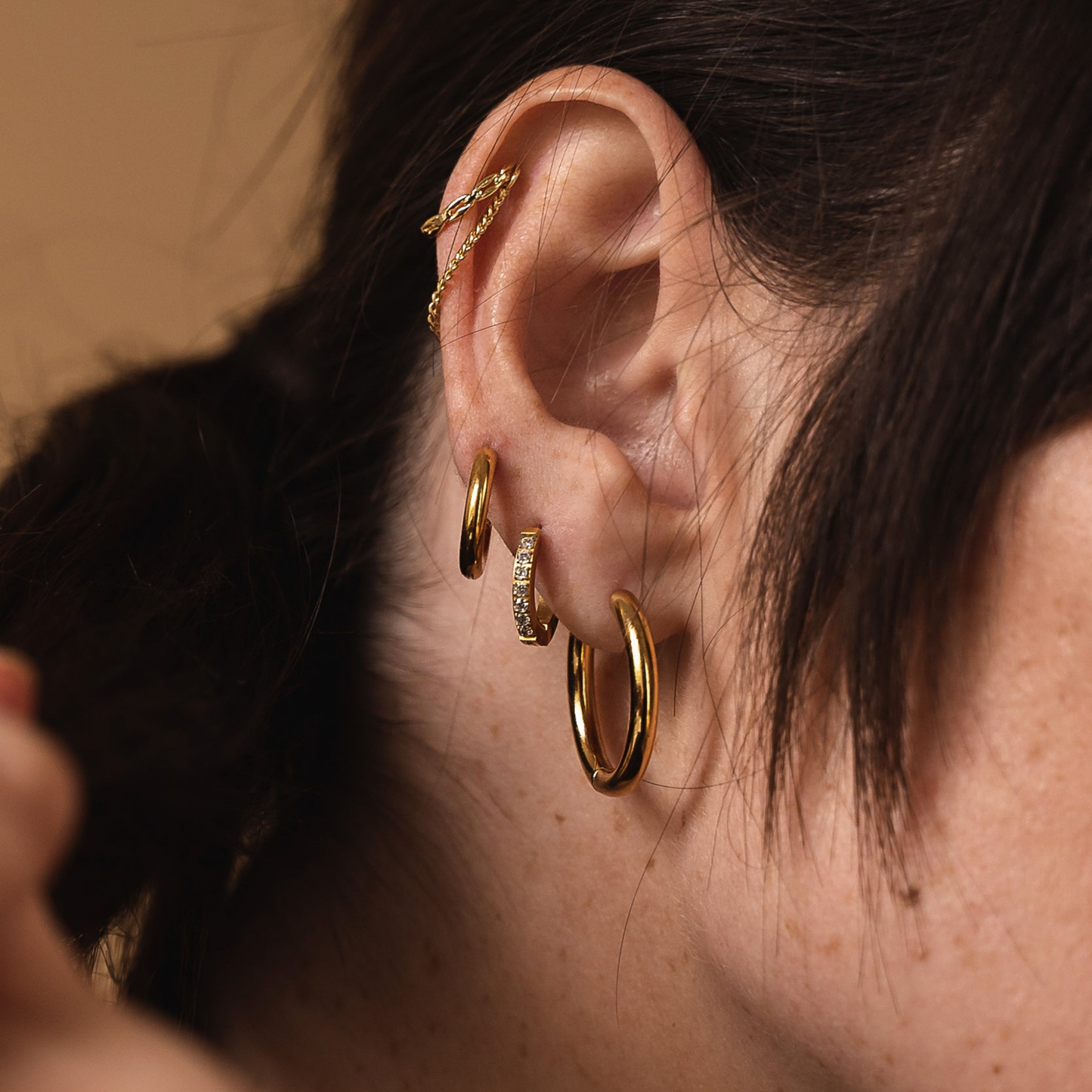 Earrings Indigo Tall Gold